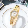 Horloges Mode Dameshorloge Casual Horloge Strass Dames Quartz Compact Eenvoudig Relogio Feminino Dame Klokuren