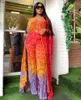 Roupas étnicas Mulheres África Abaya 2 Peça Set 2024 Africano Dashiki Moda Dois Ternos Largo Tops Calças Longas Festa Tamanho Livre para Senhoras