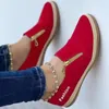 Casual Shoes Female On Sale 2024 High Quality Zip Women's Flats Fashion Solid Flat Round Toe Zapatos Mujer