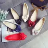 HBP icke-varumärkesstorlek 31-43 Fabrik grossistslip på loafers platt pumpar kvinnors kontorsplatta skor för damer PU Microfiber BJ-338-1811 EUR31-43#