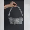 Sacos de ombro ins alta qualidade transparente brilhante frisado tecido bolsa feminina personalizado moda diy artesanal bolsas de cristal para mulher