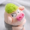 Cute Pulling Pig Green Hair Angry Pig Plush Pendant Toy Doll Bag Male and Female Gifts Funny
