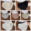 Calcinha feminina ultra fina seda gelo carta macia cintura média briefs algodão virilha estilo japonês lingerie sem costura feminina