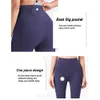 Lu Pant Align Align Lu Lemon Pants With Women Pocket Soft Comtable i full längd Hög midja Leggings Gym Träning Leggins Sports Tights Femal