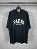5A Mens Plus Paris 2024 BB Balecoigaly T koszule Europa France luksusowe projektanci list 3d druk polo męscy Tshirts Kurtka z kapturem z kapturem krótkiego rękawu 07