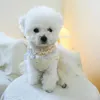 Vêtements de chien confortable robe d'animal de compagnie charmante princesse décorée pour chiens chats avec anneau de traction petit