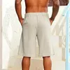 Shorts masculinos homens lazer casual cintura elástica praia perna reta ajuste streetwear para verão botão zíper clássico