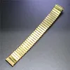 Watch Bands Way Deng - Women Men Golden Stainsal Steel Fecitive Stretch Watchband Band Bracelet Cuff Bangle 18mm 20 mm Y095297D