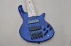 Guitar 5 Strings Blue Body Electric Bass Guitar with Black Hardware, Maple Veneer,provide Customized Service