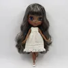 Icy DBS Blyth Doll 30cm Anpassad naken Joint Body med svart blandat hår för 16 BJD GIRL Gift BL950313 240307