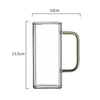 Mugs 400Ml Transparent Glass Cup Whiskey Tea Beer Milk Water Heat Resistant Cocktail Vodka Wine Juice Mug With Handle Drinkware