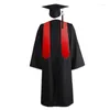 Bekleidungssets Abschlussuniformkleid 2024 Unisex Akademisches Kleid Kostüm Schule Universität Zeremonie Baccalaureate