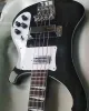 Guitar China Oem Factory Rickeck 4003 Black Electric Bass Guitar with Double Output