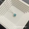 Ontwerper tiffay en co lieveheersbeestje s925 sterling zilveren ketting modieuze veelzijdige populaire insect zevensterren niche schattige sleutelbeenketting