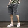 Erkek şort boyutu artı 5xl 6xl 7xl çizgili kısa kot 2024 yaz moda gelişmiş streç gündelik denim pantolon erkek markası