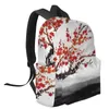 Zaino Cherry Blossom Ink Borse da scuola per studenti Laptop personalizzate per uomo Donna Donna Mochila da viaggio