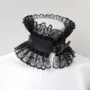 Collier de princesse exagéré de style gothique foncé, accessoires gothiques, ras du cou en cuir noir et dentelle, collier Lolita vintage, chaîne esthétique 240315