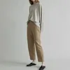 Pantalones de mujer 2024 Primavera y verano Mujeres Estilo clásico Costura adelgazante Silueta Pantalones casuales rectos