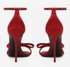 Eleganta varumärke kvinnor keira sandaler skor satin bow high klackar svart rött parti bröllop pumpar gladiator sandalier med box.eu35-43