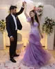 Lavendel-Abendkleid, funkelnde Prinzessin, lange Ballkleider, herzförmiger, kurzärmliger, offener Rücken, Partykleider