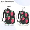 Zaino Flat Line Fragola Borsa da viaggio unisex Zaino Bookbag Mochila