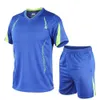 Sports kostym Mens sommar kortärmad t-shirt snabbtorkningskläder som går löst casual sportkläder lag uniform