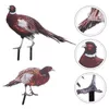 Trädgårdsdekorationer 2 datorer Emblem Pheasant Decoration Yard Sign Lawn Stake Insert Ornament Outdoor Prorning Yards Akryl