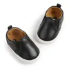 First Walkers Baby Flat Shoes Solid Color PU Leather Non-Slip Wedding Infant Walking Moccasins