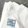 Bawełniane białe koszulki z krótkim rękawem dla mężczyzn i kobiet w lecie Ins China-Chic Lovers Lose Bottom koszulki NI9K