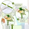 Vasos bouquet titular para vaso 3 pçs flor inserir anel de aço inoxidável floral arranjo fixador arte decoração organizador