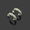 2024 Vintage Designer Gold Cross Full Diamond Necklace Luxury Earring Set Styling Original Fashion Classic Armband Women's Jewelry Gift With Box Designer Jewelry