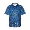 Camisas casuales para hombres Camisa hawaiana Blusas de mandala de neón de playa Estampado floral colorido Clásico Hombres Tops cómodos de manga corta