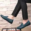 Echte lederen mannen schoenen Casual luxe merk formele heren Loafers mocassins Italiaanse ademende slip op mannelijke bootschoenen plus maat 240328