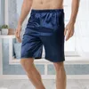 Herr shorts pajamas byxor elastisk midja fast färg extra mjuk tvättbar icke-blekande skyddande polyester män strand för