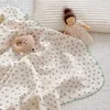 23 слоя хлопково-марлевой муслиновой пеленки с принтом медведя в горошек, постельное белье для новорожденных, одеяло для сна, 240313