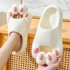 HBP Non-Brand Factory Direct Sale Summer Outdoor Wear Home Indoor Thick Soled Non Slip Womens Cute Cats Paw Toe Slippers