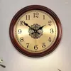 Wall Clocks Silent Battery Digital Clock Bedroom Needle Classic Gold Wood Minimalist Modern Living Room Saat Furniture