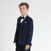 Boys Blazer Kids Wedding Formal Solid Jacket Gentleman Birthday Party Performance Suit Children Spring and Autumn Clothing Set 240313