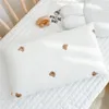 born Pillow Case Pure Cotton Soft Skin Breathable Thin Childrens Sleep Anti-dirt Removable Pillow Case Cartoon Crib Bedding 240315