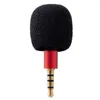 Microphones Portable Mini Microphone Micro 3.5mm Aux 4 Broches Pôle Capacité Métallique Pour Téléphone Portable Ordinateur Portable PC Enregistrement