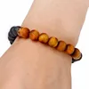 Strand Golden Tiger Eye Bracciale in pietra vulcanica Uomo Moda Donna Regalo per braccialetti