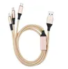 Tecido 3 em 1 cabos usb de carregamento rápido USB-C micro cabo de sincronização de dados para htc xiaomi 12 11 huawei samsung cabo de carga do telefone móvel