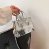 Shoulder Bags Solid Female Clutch Fashion PU Leather Tote Women Satchel Laser Messenger Bag Shiny Small Square