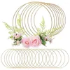 Dekorativa blommor 12 "Metal Flower Hoop For Dream Catchers Diy Craft Wall Decor Wreath Rings Wedding Party Decoration