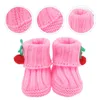 Bottes bébé chaussures né coton tricoté enfant en bas âge chaud bébé berceau fil confortable enfant