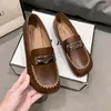 Zapatos informales para mujer, moda Retro, boca poco profunda, suela suave, versátil, antideslizante, Pedal de un pie, otoño 2024