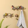 Américain créatif mur cintre artisanat 3D stéréo résine oiseaux crochet porche manteau clé crochet support tenture murale ornements décoration murale 240327