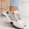 Boots 2021 Summer Summer Sneakers Women Shoes Leopard Mesh Breath Ladies Runneakers Bling Female Shoes Colormix Footwear