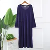 Women's Sleepwear Spring Autumn Ladies Nightgowns Lounge Wear Women Causal V Neck Long Sleeve Sleepshirt Loose Modal Nightwear Dress