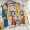 Waistcoats Ny nationell stil Boho Hollowedout Retro Vest Holiday Travel Vest Cardigan Gratis frakt